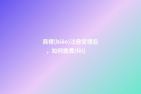 商標(biāo)注冊受理后，如何繳費(fèi)